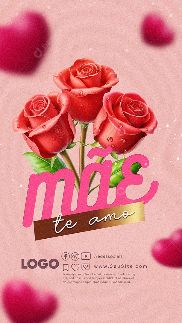 Story Feliz Dia das Mães 11 de Maio Social Media PSD Editável