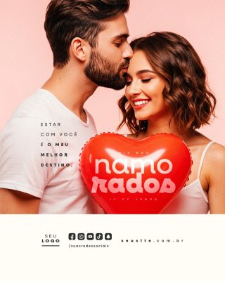 Dia dos Namorados 12 de Junho Social Media PSD Editável