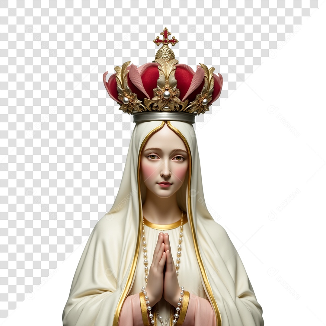 Personagem 3D Nossa Senhora de Fatima Para Composição PSD