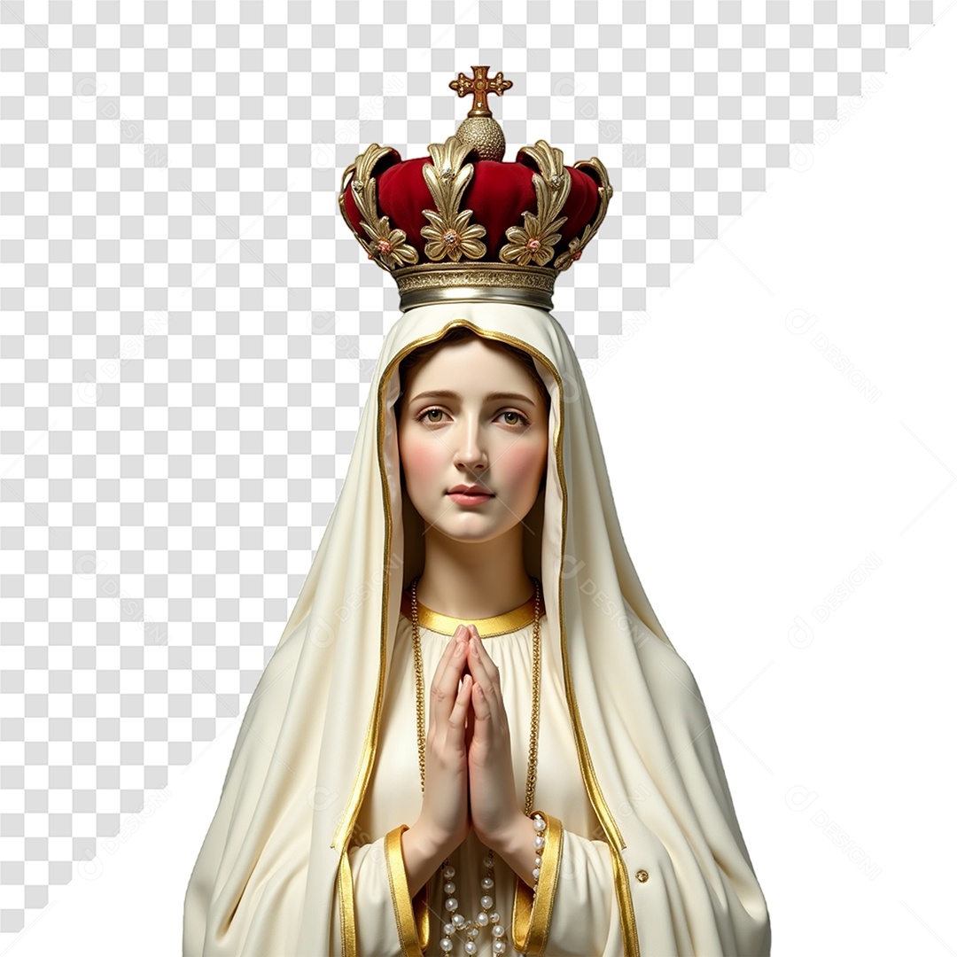 Personagem 3D Nossa Senhora de Fatima Para Composição PSD