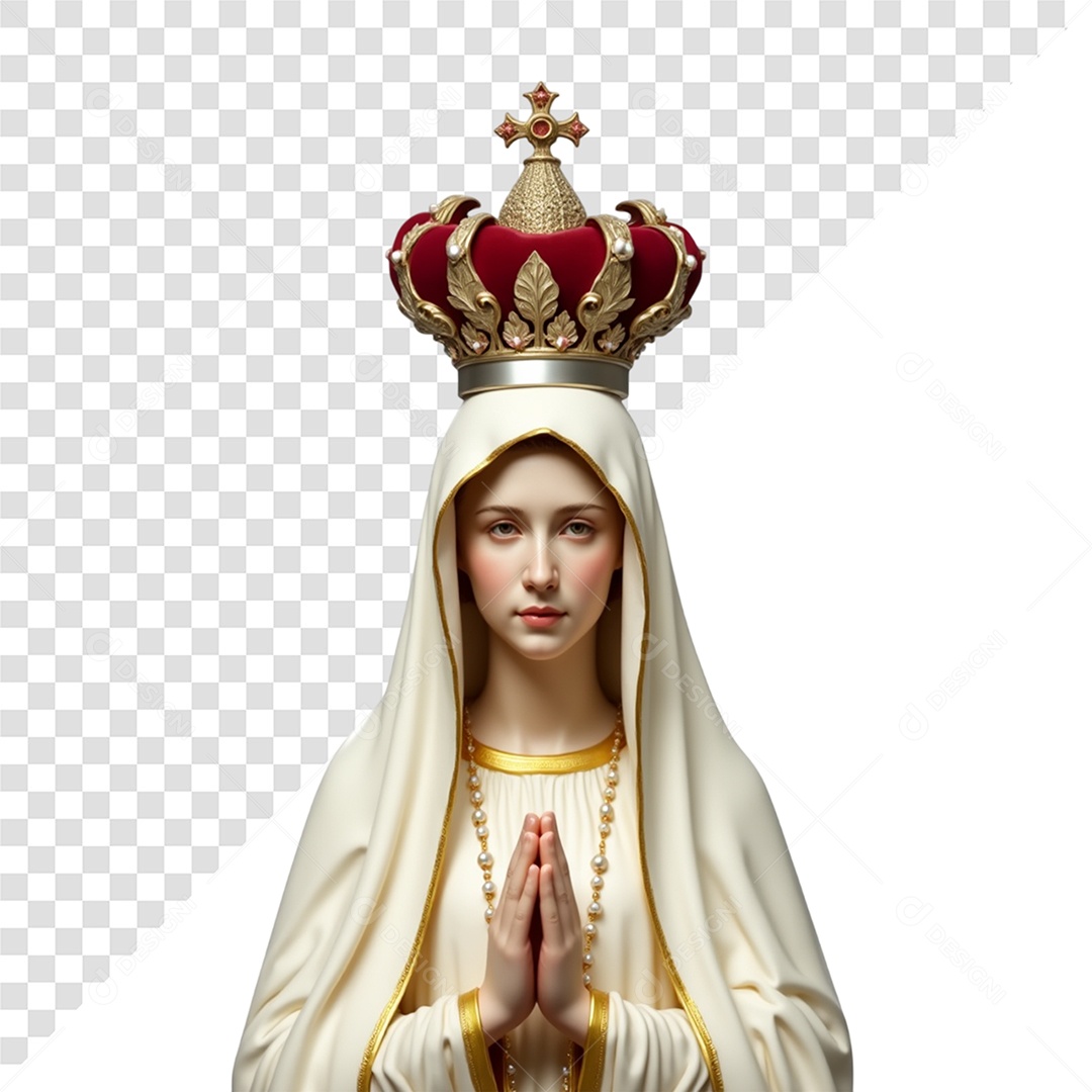 Personagem 3D Nossa Senhora de Fatima Para Composição PSD