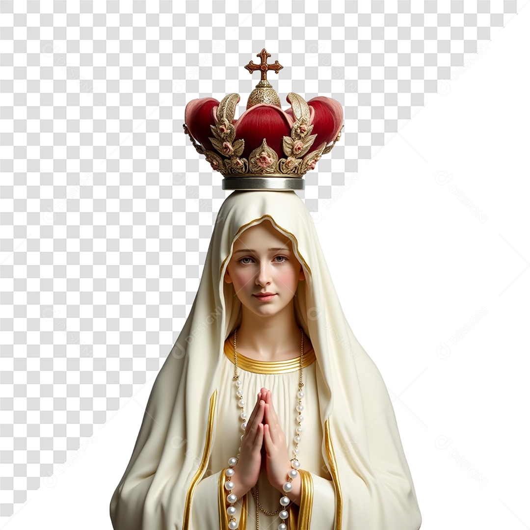 Personagem 3D Nossa Senhora de Fatima Para Composição PSD