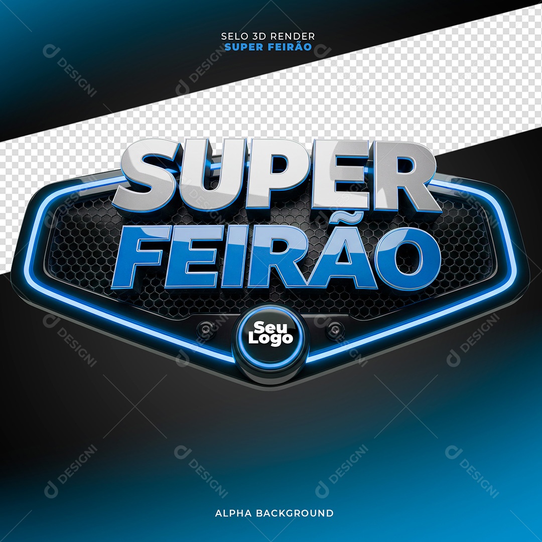 Super Feirão Selo 3D Para Composição PSD
