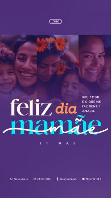 Story Feliz Dia das Mães 11 de Maio Social Media PSD Editável