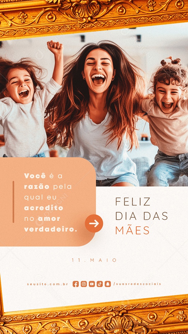 Story Feliz Dia das Mães 11 de Maio Social Media PSD Editável