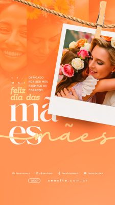 Story Feliz Dia das Mães 11 de Maio Social Media PSD Editável
