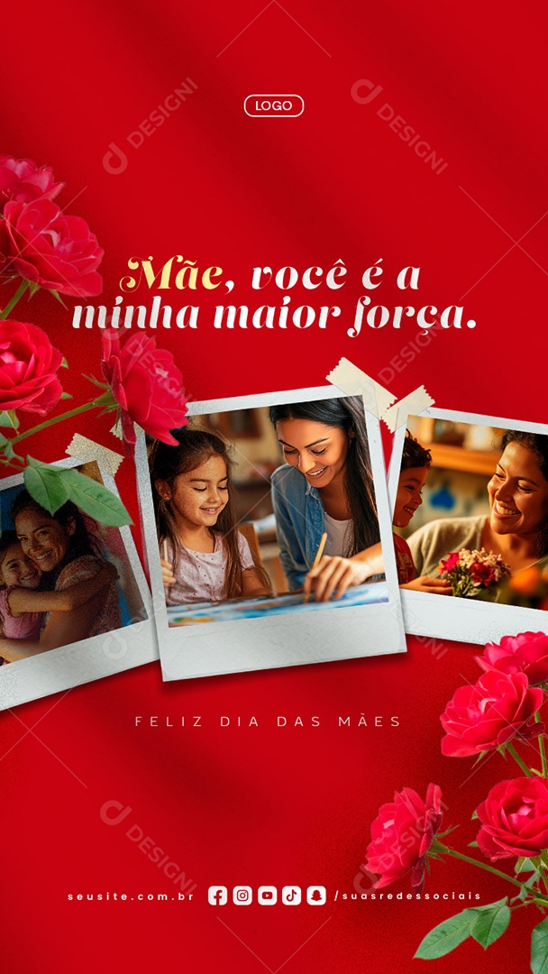 Story Feliz Dia das Mães 11 de Maio Social Media PSD Editável