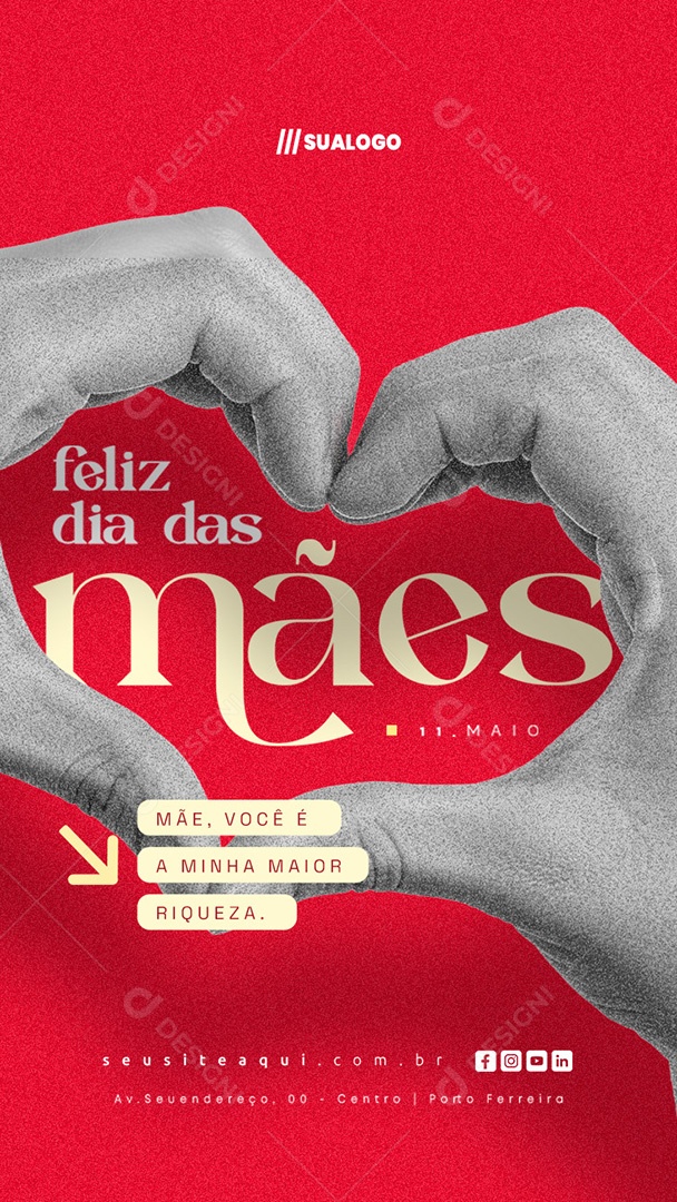 Story Feliz Dia das Mães 11 de Maio Social Media PSD Editável