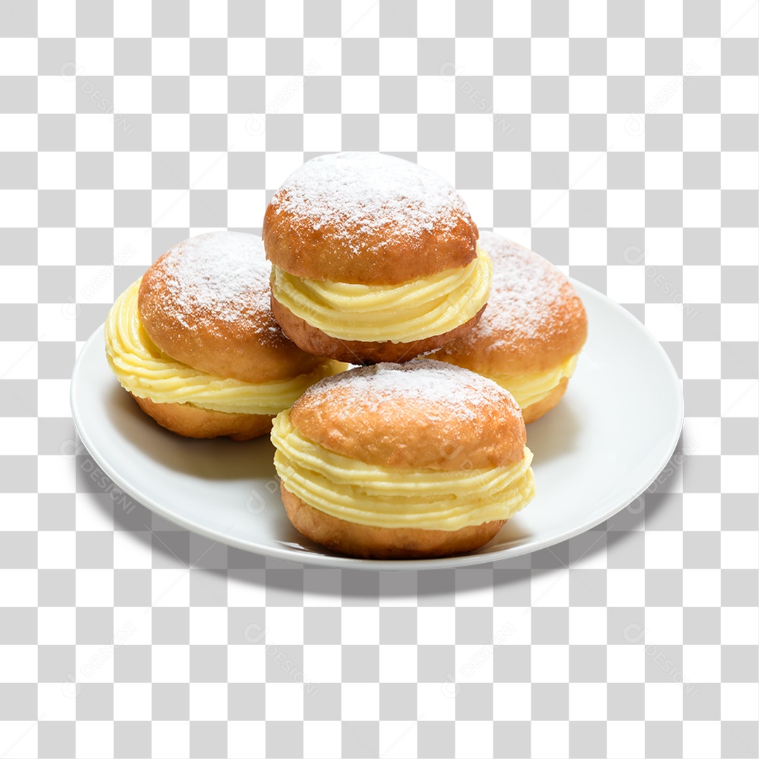 Prato com Bolos Sonho Doce PNG Transparente