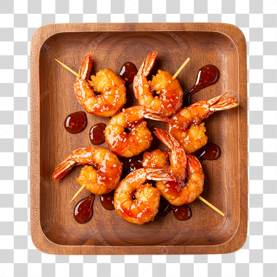 Espetinho de Camarão PNG Transparente
