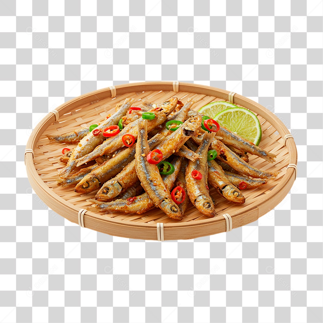 Porções de Peixe Frito PNG Transparente