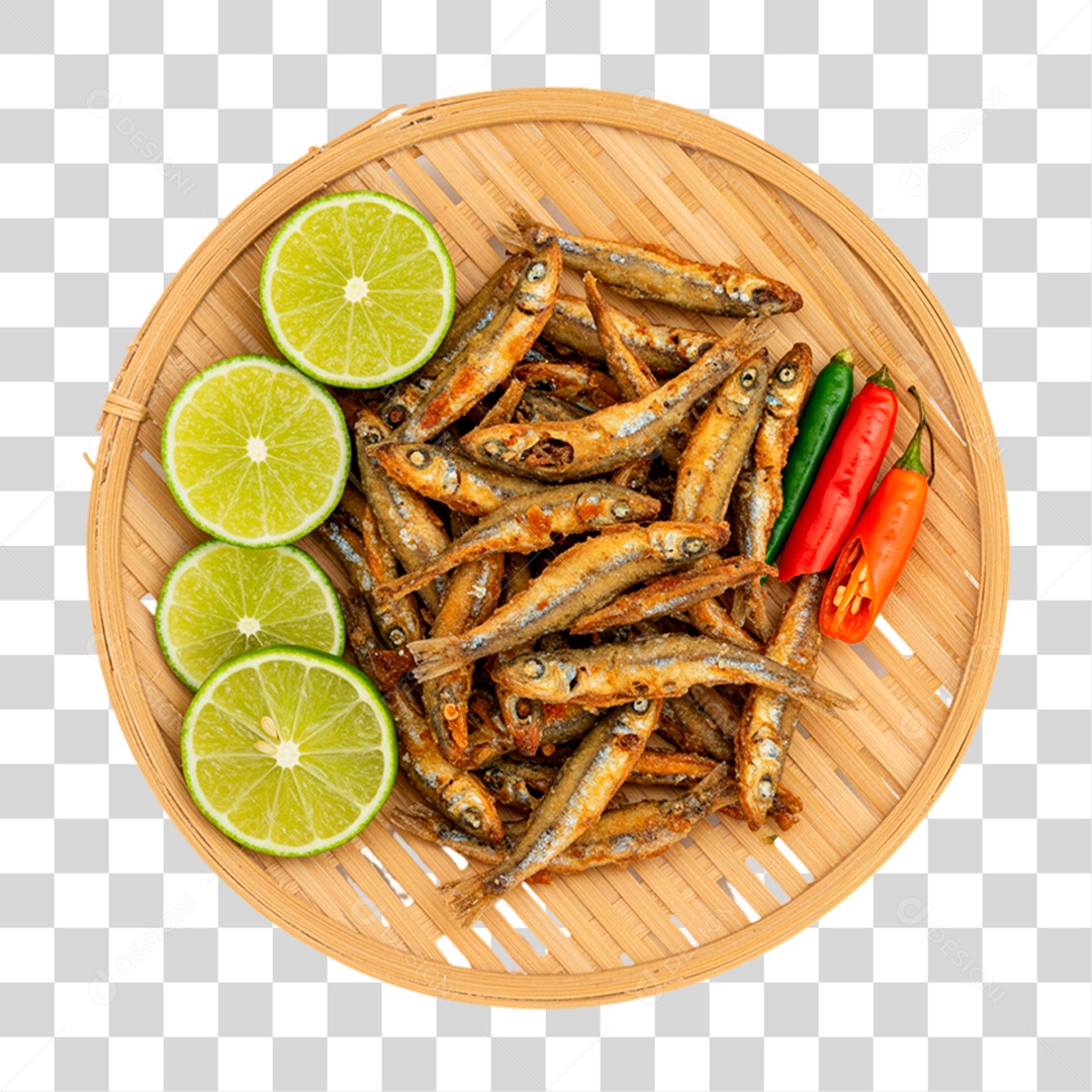 Porções de Peixe Frito PNG Transparente