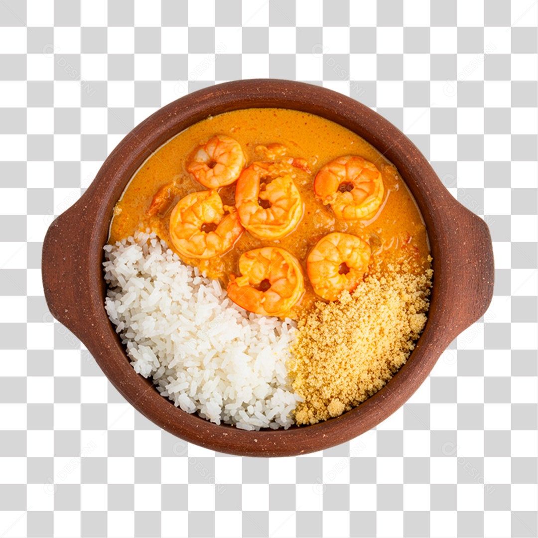 Tigela de Camarão PNG Transparente