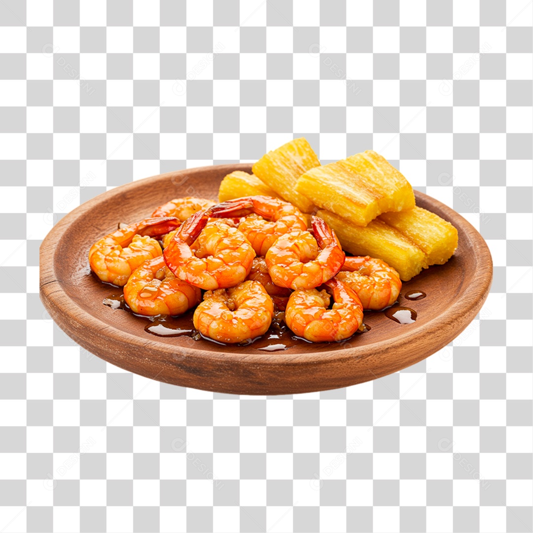Prato de Camarão PNG Transparente