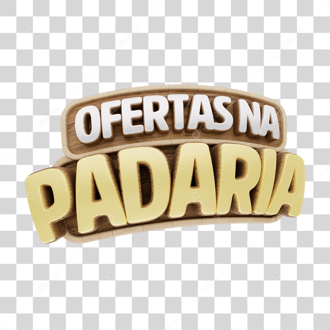 Selo 3D Ofertas na Padaria PNG Transparente