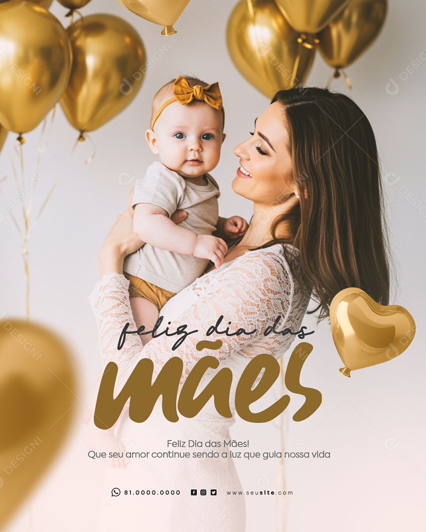 Feliz Dia das Mães 11 de Maio Social Media PSD Editável