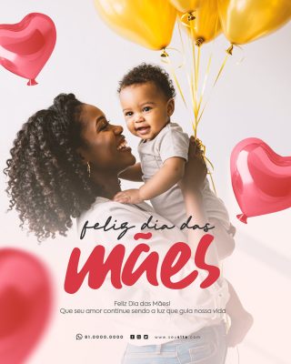Feliz Dia das Mães 11 de Maio Social Media PSD Editável