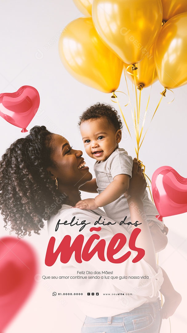 Story Feliz Dia das Mães 11 de Maio Social Media PSD Editável