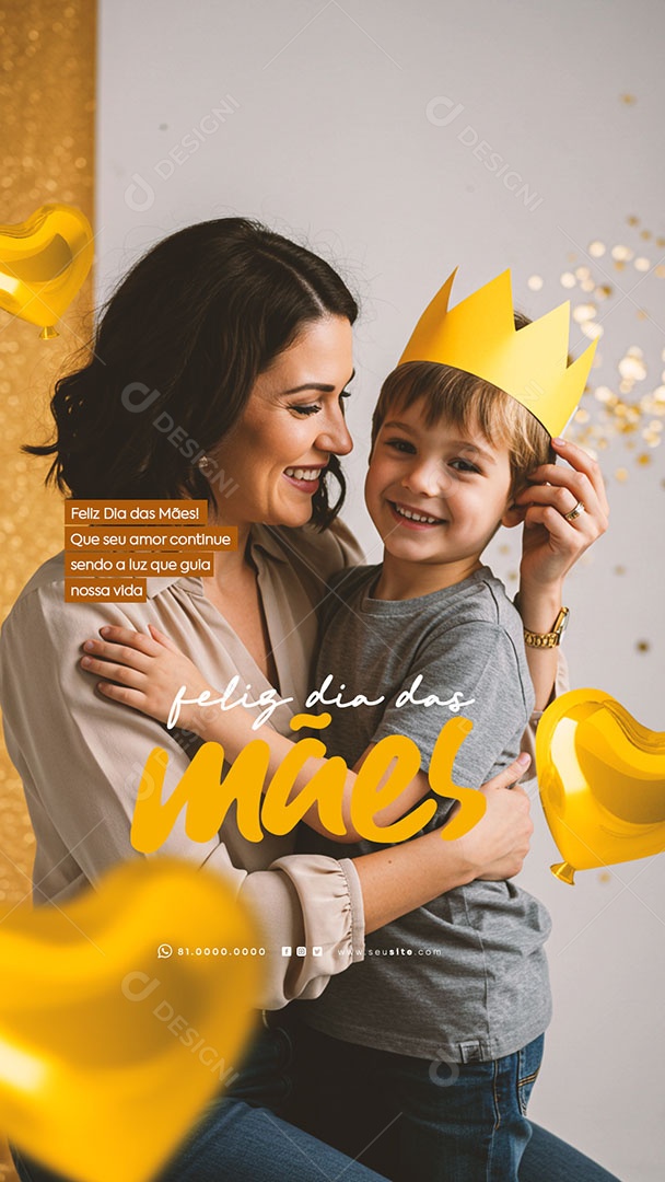Story Feliz Dia das Mães 11 de Maio Social Media PSD Editável