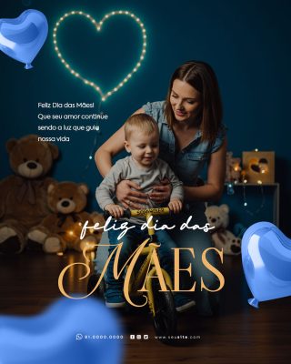 Feliz Dia das Mães 11 de Maio Social Media PSD Editável