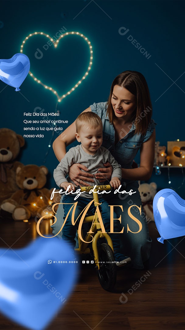 Story Feliz Dia das Mães 11 de Maio Social Media PSD Editável