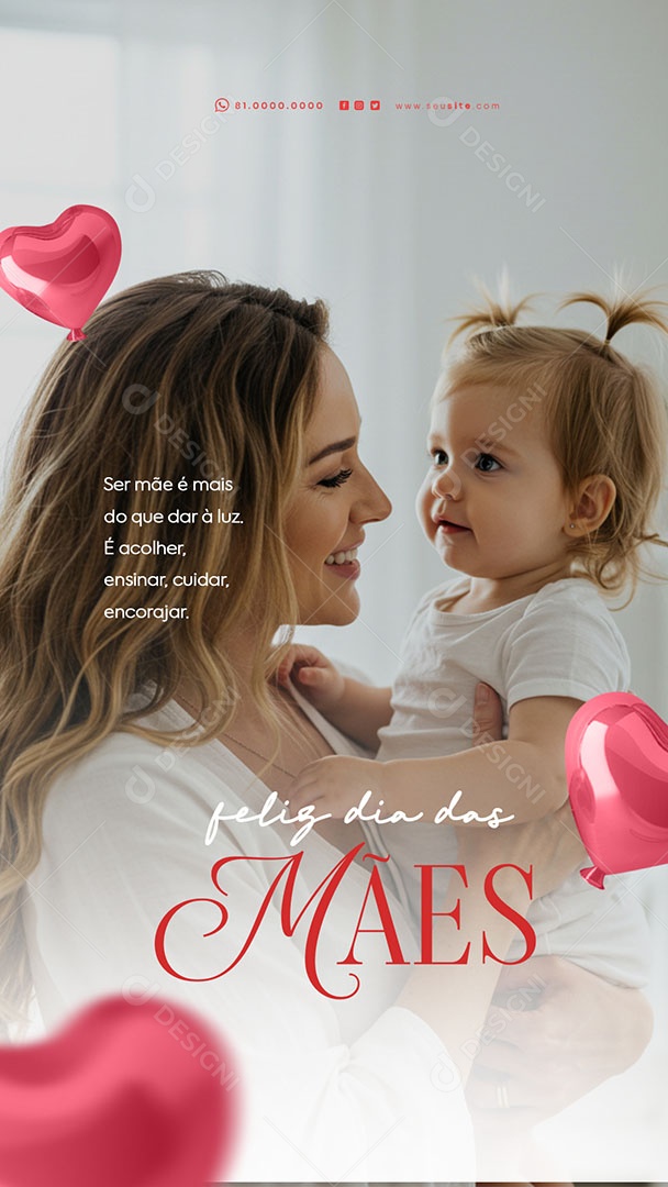 Story Feliz Dia das Mães 11 de Maio Social Media PSD Editável