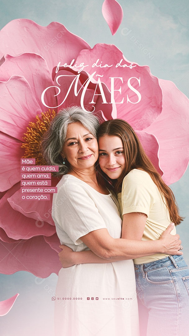 Story Feliz Dia das Mães 11 de Maio Social Media PSD Editável