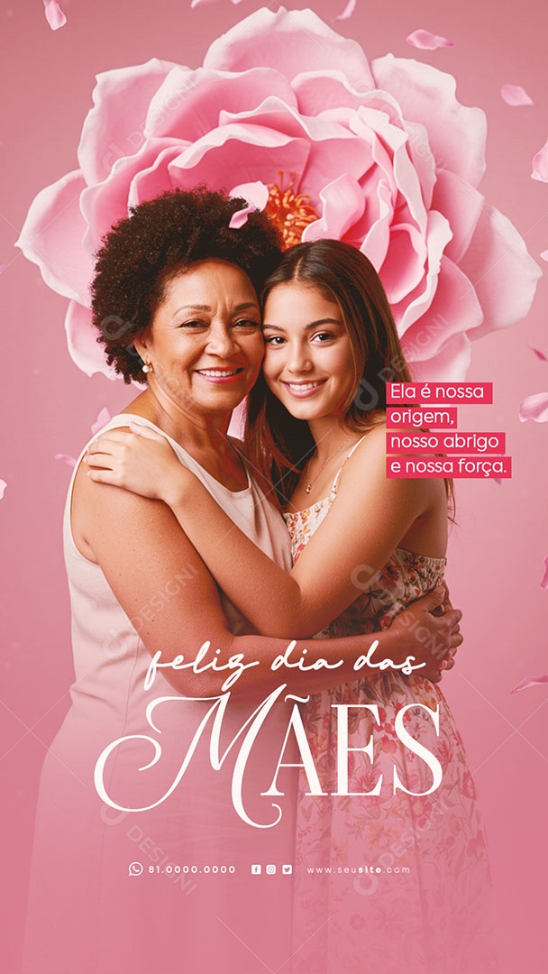Story Feliz Dia das Mães 11 de Maio Social Media PSD Editável