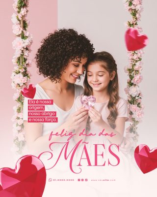Feliz Dia das Mães 11 de Maio Social Media PSD Editável