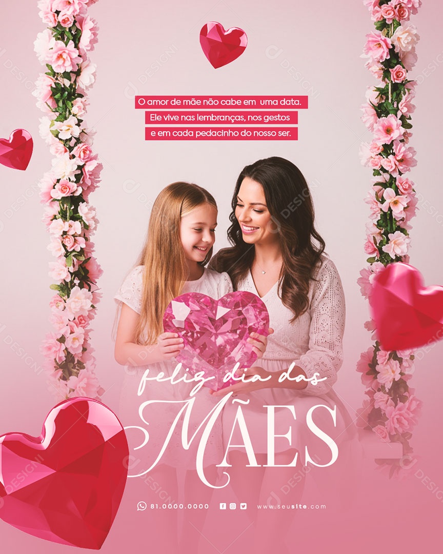 Feliz Dia das Mães 11 de Maio Social Media PSD Editável