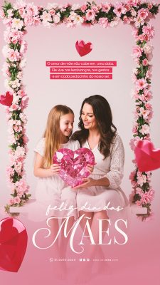 Story Feliz Dia das Mães 11 de Maio Social Media PSD Editável