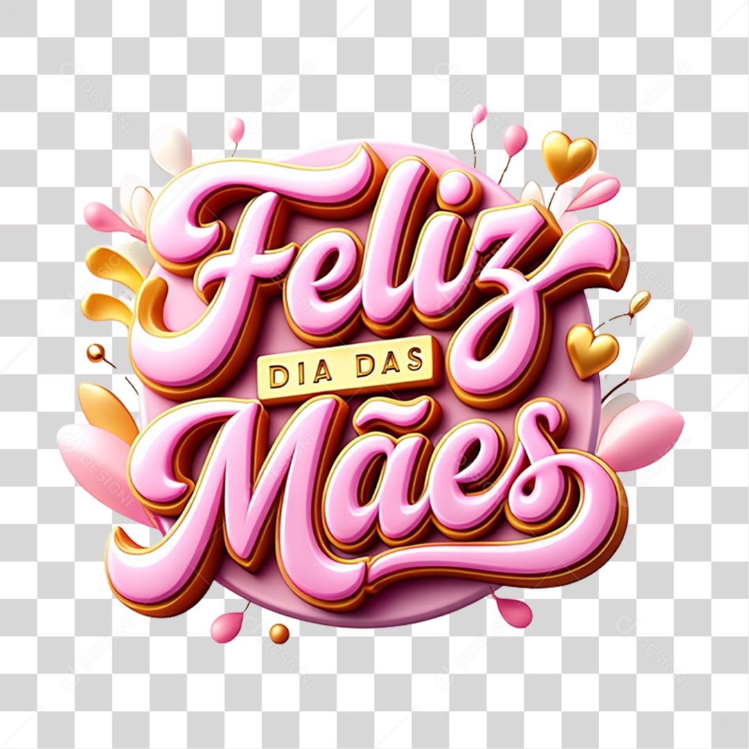 Feliz Dia das Mães PNG Transparente