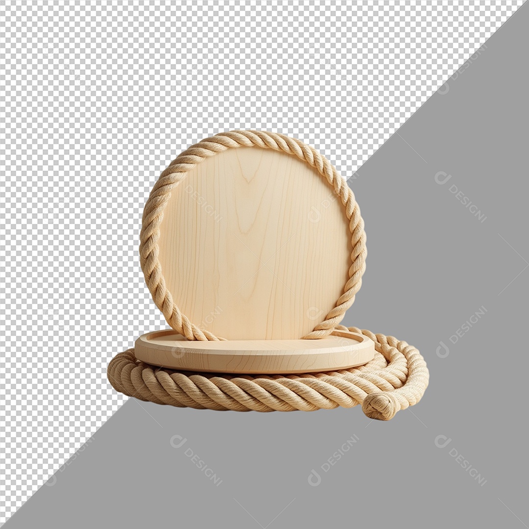 Elemento 3D Tábua Circular para Composição PSD