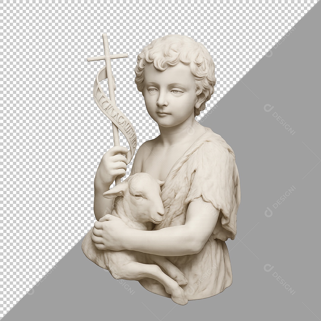 Personagem 3D São Bastião para Composição PSD