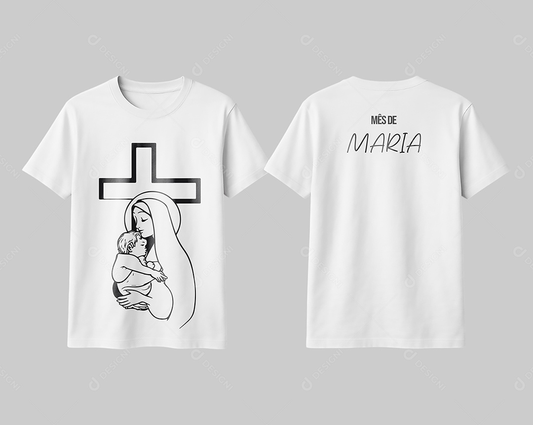 Mockup de Camisa Maria Nossa Senhora PSD Editável