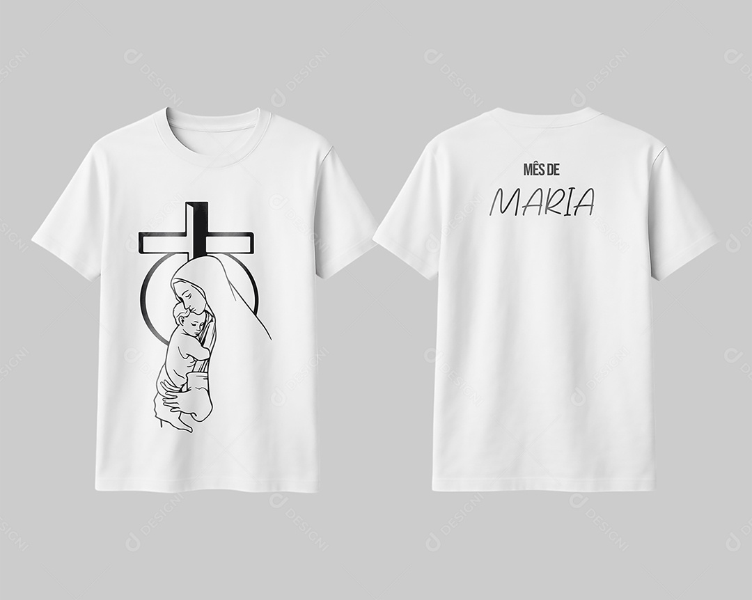 Mockup de Camisa Maria Nossa Senhora PSD Editável
