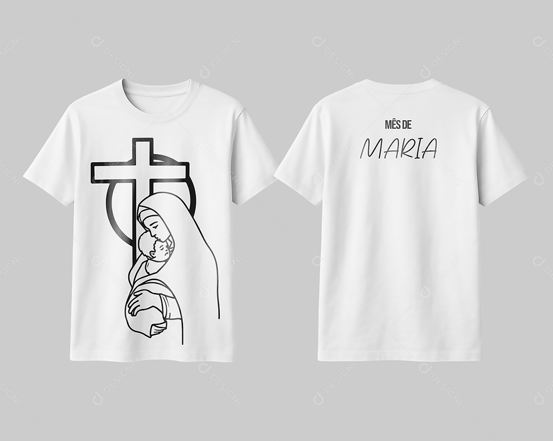 Mockup de Camisa Maria Nossa Senhora PSD Editável