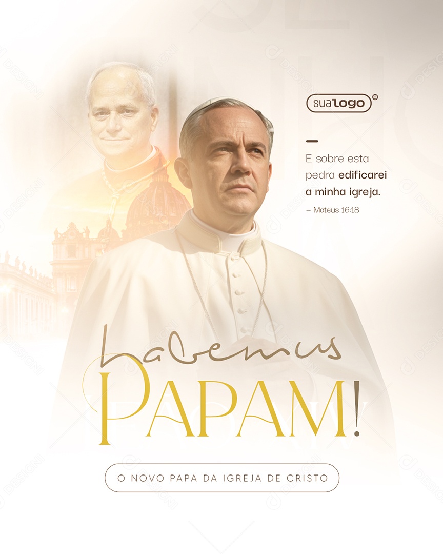 Habemus Papam O Novo Papa da Igreja de Cristo Social Media PSD Editável