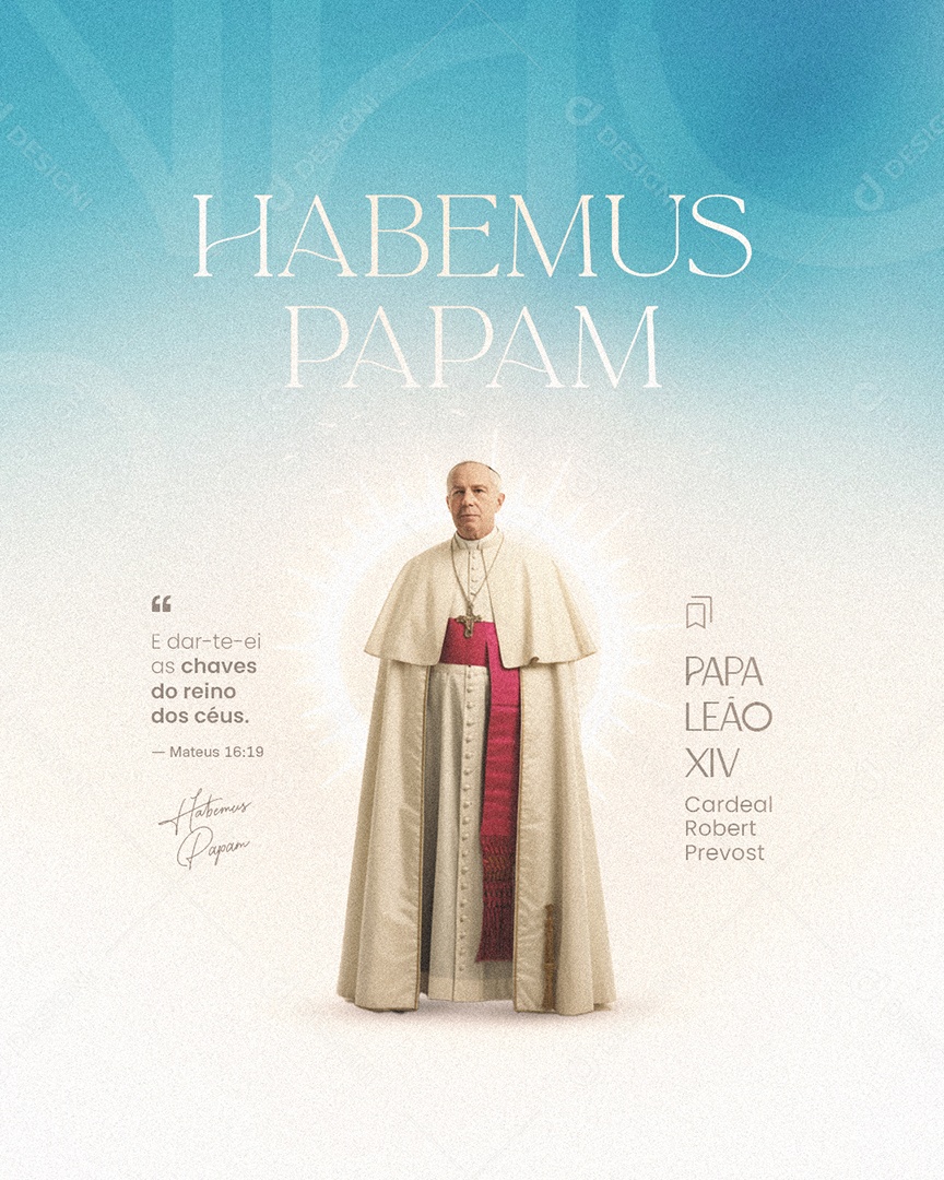 Papa Leão XIV Habemus Papam Social Media PSD Editável