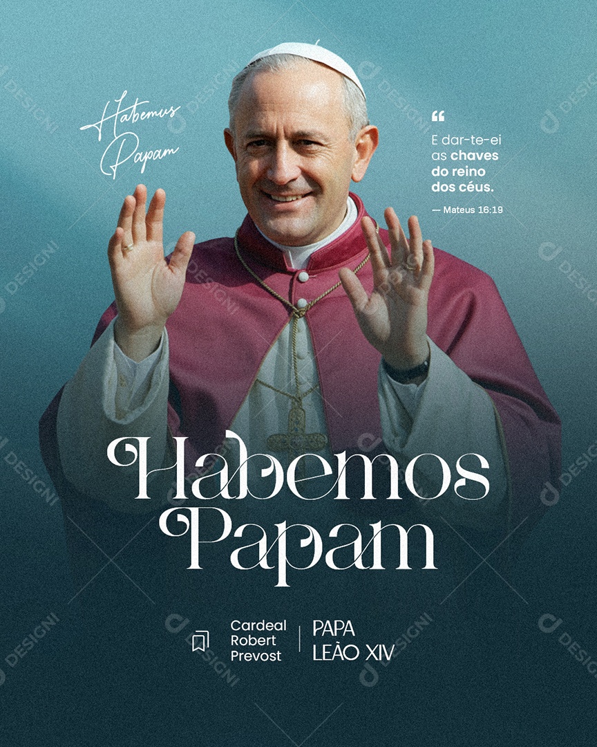 Papa Habemos Papam Social Media PSD Editável