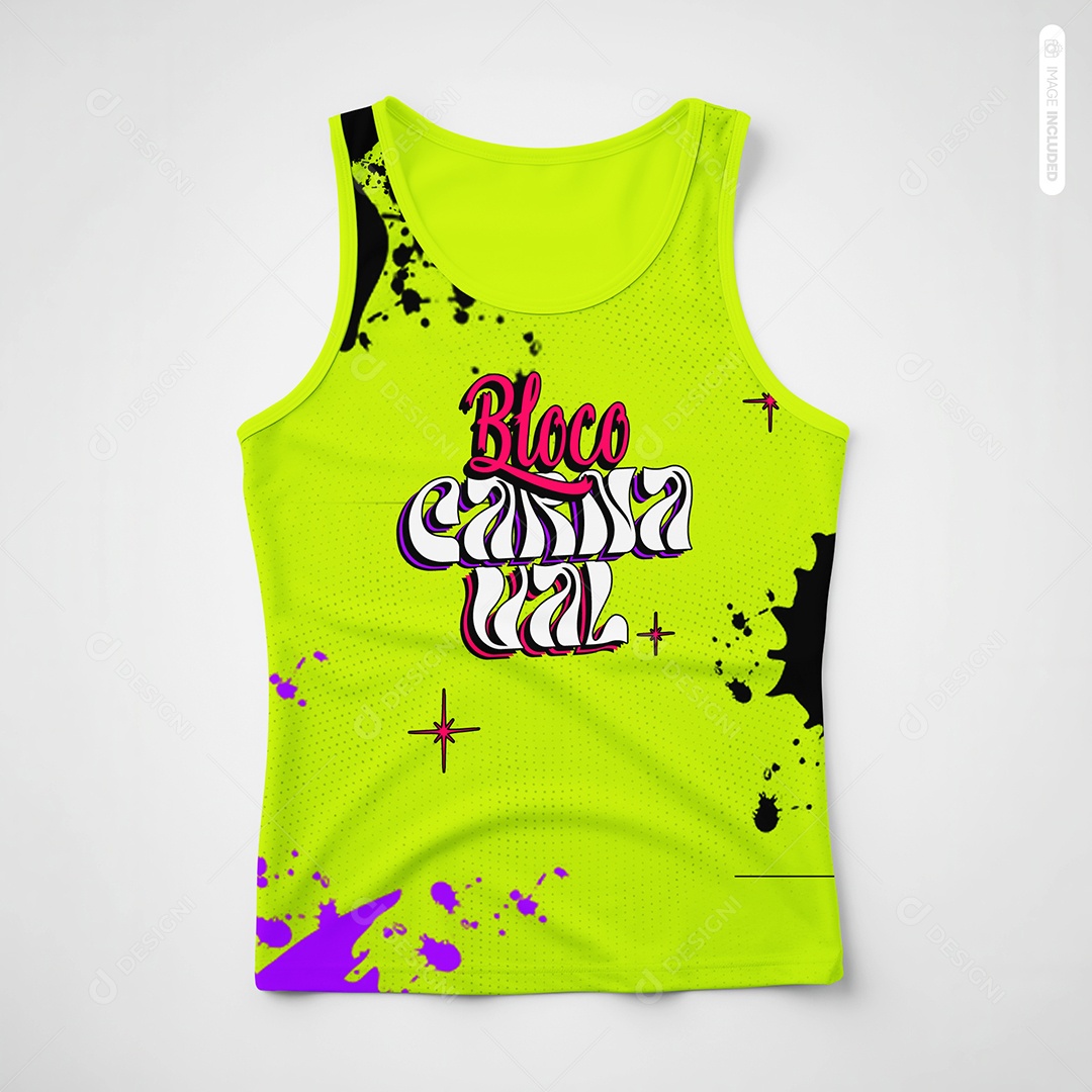 Camisa de Carnaval Mockup PSD Editável