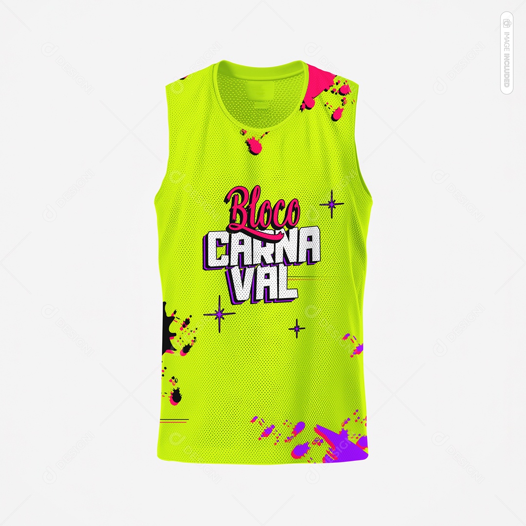 Camisa de Carnaval Mockup PSD Editável