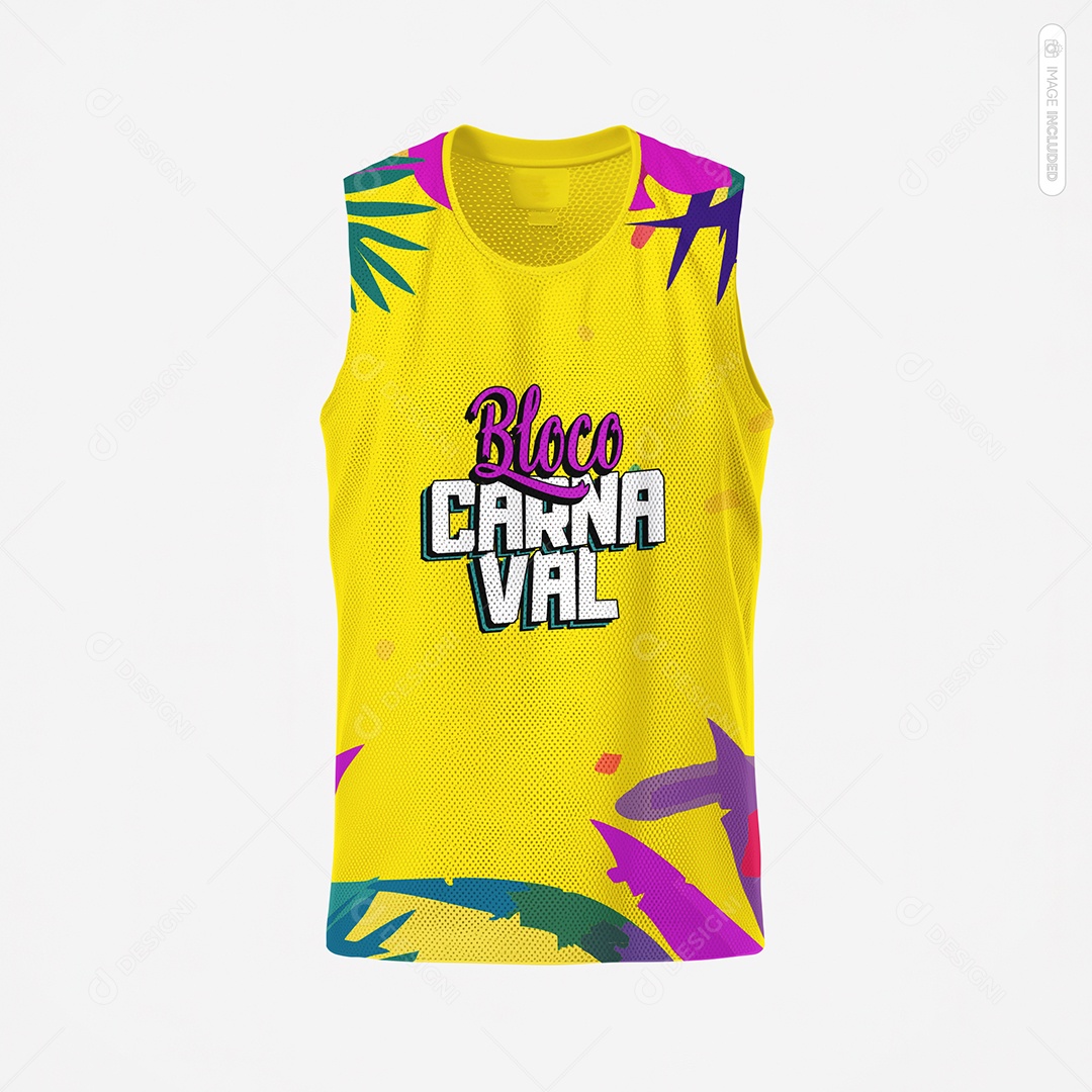 Camisa de Carnaval Mockup PSD Editável