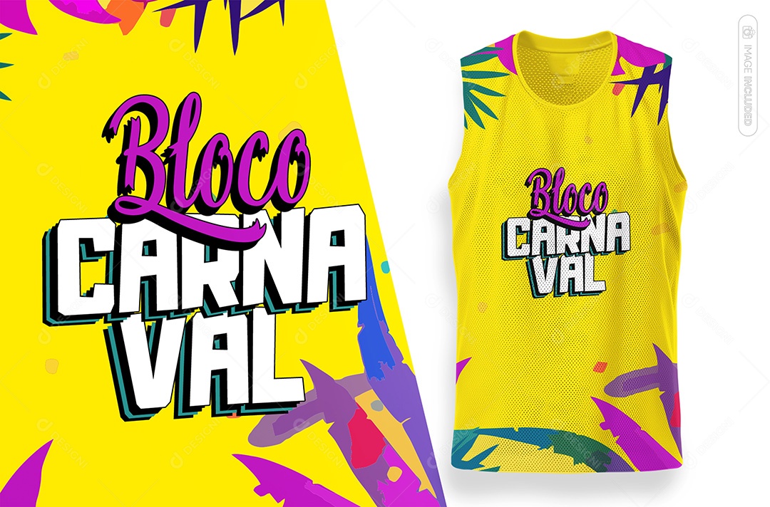 Camisa de Carnaval Mockup PSD Editável