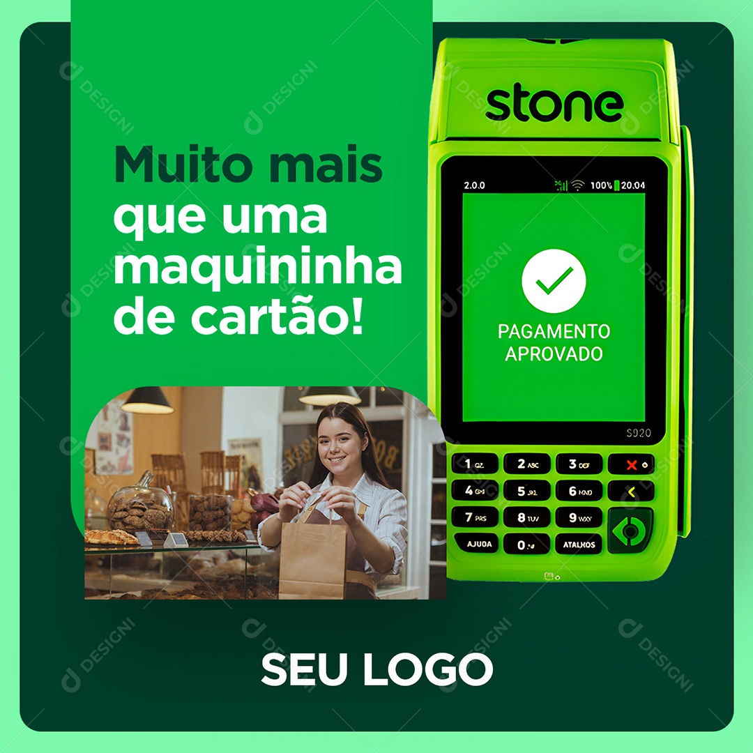 Maquininha Muito Mais Que Uma Maquininha de Cartão Social Media PSD Editável