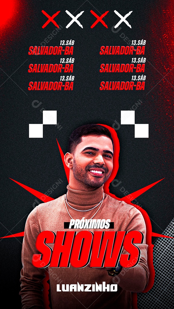 Story Flyer Próximos Shows Social Media PSD Editável