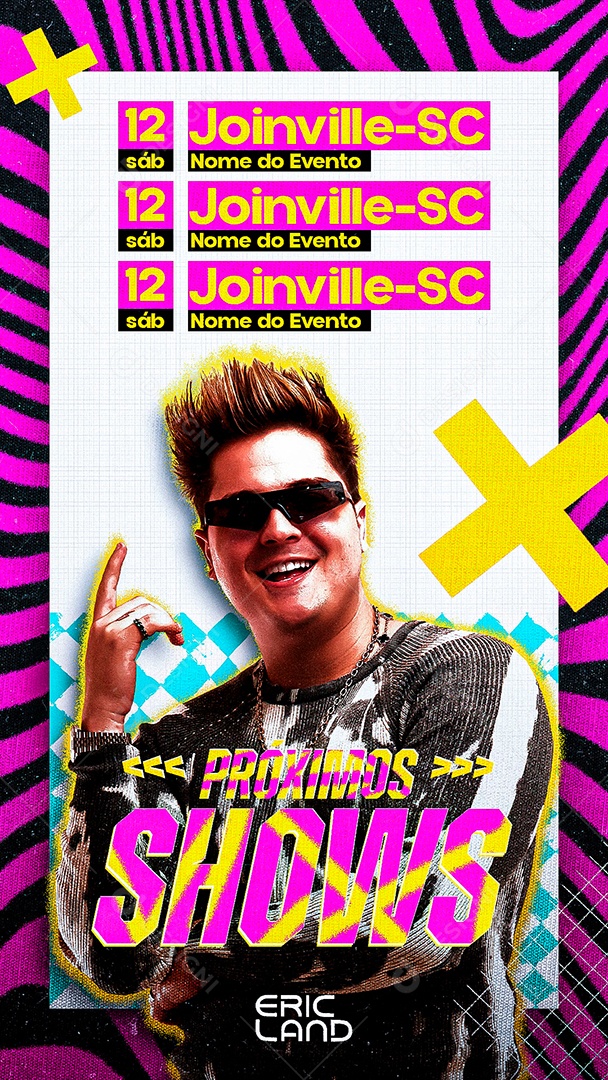 Story Flyer Próximos Shows Social Media PSD Editável