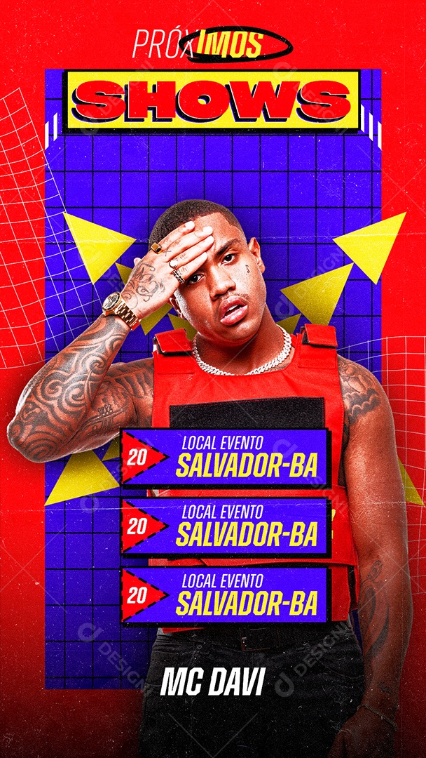 Story Flyer Próximos Shows Social Media PSD Editável