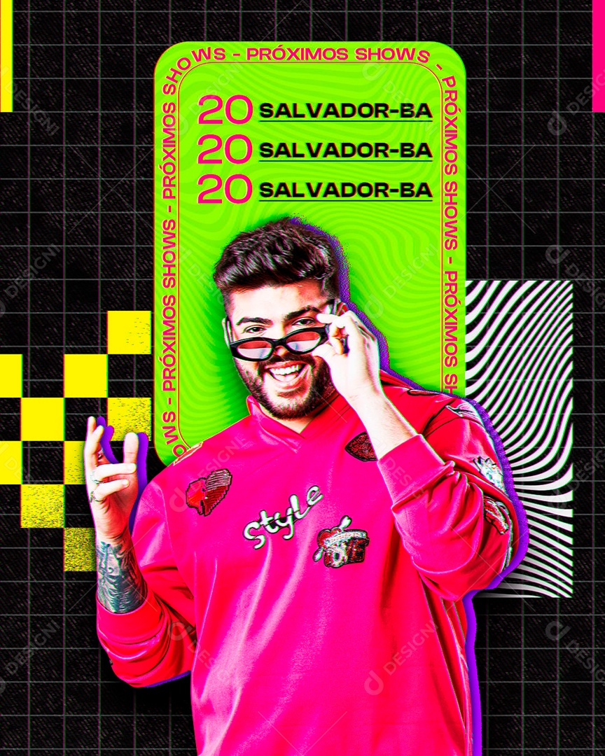 Flyer Próximo Shows Social Media PSD Editável