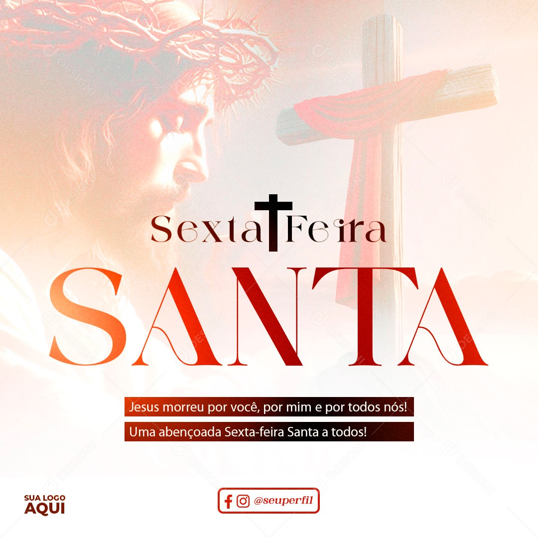 Sexta Feira Santa Social Media PSD Editável
